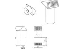 Douille murale Thermoduct 125 mm