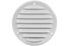 Grille de ventilation en métal ronde 100mm blanc - MR100 - RAL9016