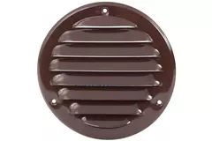 Grille de ventilation métal ronde 100 mm marron - MR100B - RAL8016