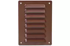 Grille de ventilation métallique carrée 140x190 mm marron - MR1419B