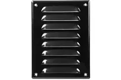Grille de ventilation métallique carrée 140x190 mm noire - MR1419M - RAL9005