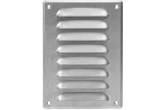 Grille de ventilation métallique carrée 140x190 mm zinc - MR1419Zn