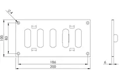 Grille métal réglable 200 x 100 mm galvanisée - MR2010RZn