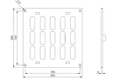 Grille métal réglable 200 x 200 mm galvanisée - MR2020RZn