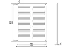 Grille métal 200 x 250 mm zinc - MR2025Zn