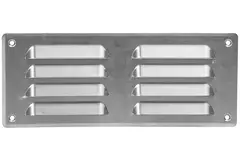 Grille de ventilation métallique carrée 260x105 mm aluminium - MR26105Al