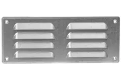 Grille de ventilation métallique carrée 260x105 mm zinc - MR26105Zn