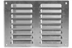 Grille de ventilation métallique carrée 260x190 mm aluminium - MR26105Al