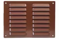 Grille de ventilation métallique carrée 260x190 mm marron - MR2619B