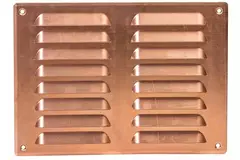 Grille de ventilation métallique carrée 260x190 mm cuivre - MR2619Cu