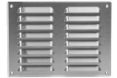 Grille de ventilation métallique carrée 260x190 mm acier inoxydable - MR2619i