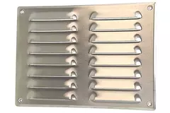 Grille de ventilation métallique carrée 260x190 mm acier inoxydable - MR2619i