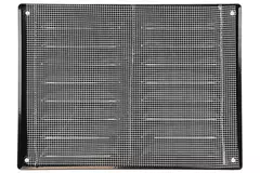 Grille de ventilation métallique carrée 260x190 mm noire - MR2619M - RAL9005