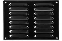 Grille de ventilation métallique carrée 260x190 mm noire - MR2619M - RAL9005