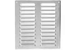 Grille de ventilation métallique carrée 260x280 mm aluminium - MR2628Al