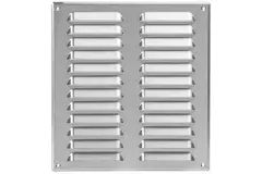 Grille de ventilation métallique carrée 260x280 mm acier inoxydable - MR2628i
