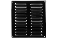 Grille de ventilation métallique carrée 260x280 mm noire - MR2628M - RAL9005