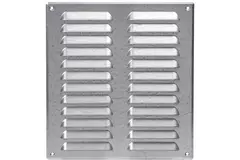 Grille de ventilation métallique carrée 260x280 mm zinc - MR2628Zn