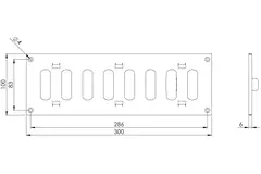 Grille métal réglable 300 x 100 mm galvanisée - MR3010RZn