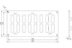 Grille métal réglable 300 x 150 mm blanc - MR3015R - RAL9016