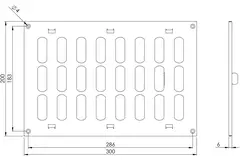 Grille métal réglable 300 x 200 mm blanc - MR3020R - RAL9016