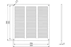 Grille métal 300 x 300 mm blanc - MR3030
