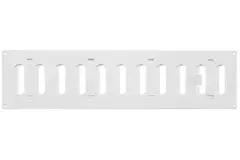 Grille à fente rectangulaire réglable en métal 400 x 100 blanc - MR4010R - RAL9016