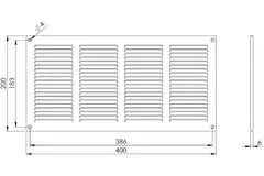 Grille métal 400 x 200 mm marron - MR4020B