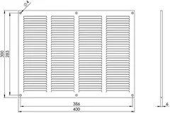 Grille métal 400 x 300 mm noir - MR4030M - RAL9005