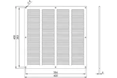 Grille métal 400 x 400 mm blanc - MR4040