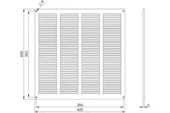 Grille métal 400 x 400 mm blanc - MR4040