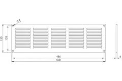 Grille métal 500 x 150 mm blanc - MR5015