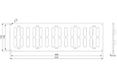 Grille métal 500 x 150 mm blanc - MR5015