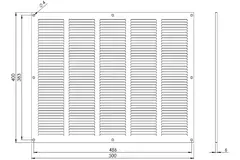 Grille métal 500 x 400 mm noir - MR5040M - RAL9005