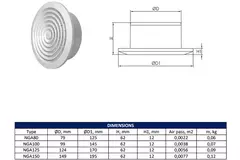 Grille de ventilation ronde grillagée Ø 100 mm (NGA100)