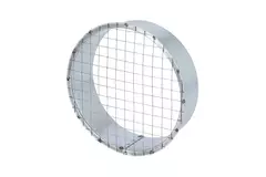 Grille tubulaire Ø 125 mm avec maille pour conduit rigide galvanisé.