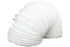 Gaine VMC 125 mm flexible en PVC blanc - 6 m