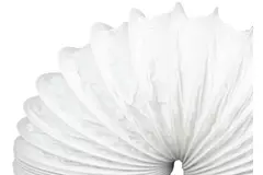 Gaine VMC 125 mm flexible en PVC blanc - 6 m