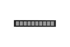 Grille de ventilation plinthe aluminium - noir L = 400 mm x H = 60 mm - RA640B