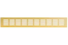 Grille de ventilation plinthe aluminium - or L = 400 mm x H = 60 mm - RA640G