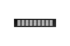 Grille de ventilation plinthe aluminium - noir L = 400 mm x H = 80 mm - RA840B