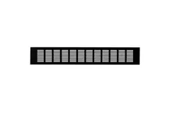 Grille de ventilation plinthe aluminium - noir L = 500 mm x H = 80 mm - RA850B