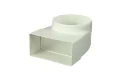 Coude vertical rectangulaire en plastique à 90° Ø 100 mm 110 x 55 - KLD