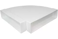 Coude horizontal rectangulaire en plastique à 90° 220x90mm - KLH29-90