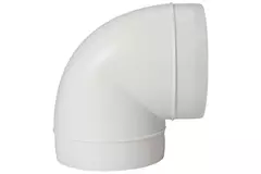 Diamètre du coude rond en plastique à 90° : 125 mm AL125-90