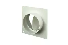 Diamètre plaque murale avec clapet anti-retour ronde en plastique : 100 mm - AFV100