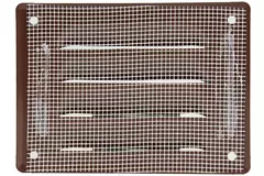Grille de ventilation métallique carrée 140x105 mm marron - MR14105B