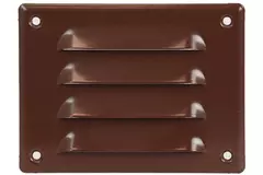 Grille de ventilation métallique carrée 140x105 mm marron - MR14105B