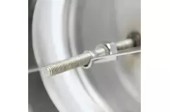 Bouche d'extraction en acier inoxydable Ø 100 mm avec douille de fixation - DVS100Y/1