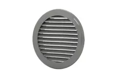 Grille à ailettes diamètre : 100 mm gris - VR100P